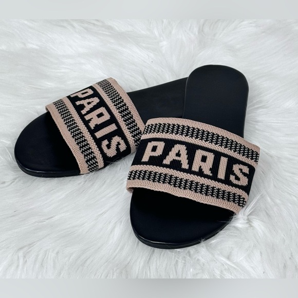 New Knit Single Band Slides - Picture 3 of 4